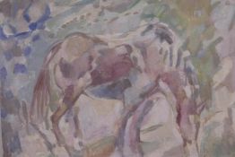 Attributed to Steven Spicer, study of a horse, oil on canvas, 31" x 25"