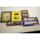 Four boxed collector's vehicle sets, Lledo 'Rail Express Parcel Vans of the 1930s', Matchbox '