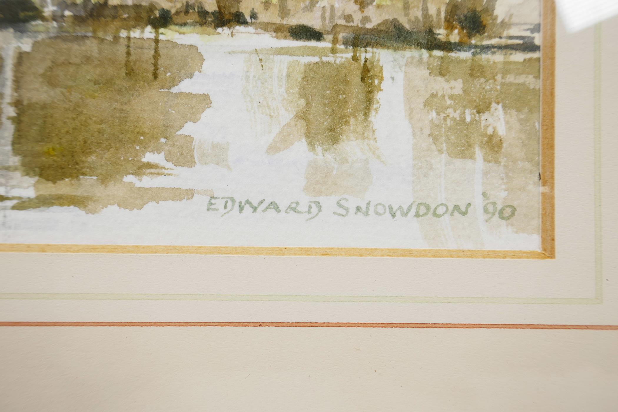 Edward Snowdon (British, late C20th), 'Midhurst', signed and dated 1990 lower right, labelled verso, - Image 4 of 6