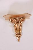 A giltwood wall bracket, 14" x 9" x 15"