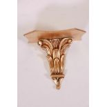 A giltwood wall bracket, 14" x 9" x 15"