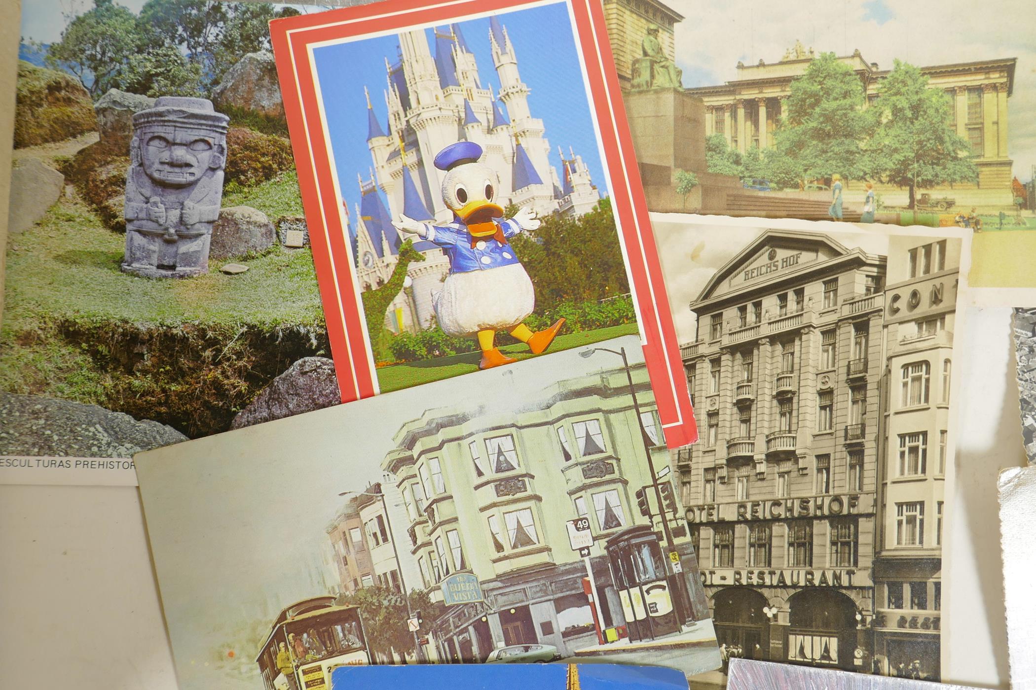 A collection of C20th postcards including social history, topographical, Disney, travel etc, - Image 4 of 6