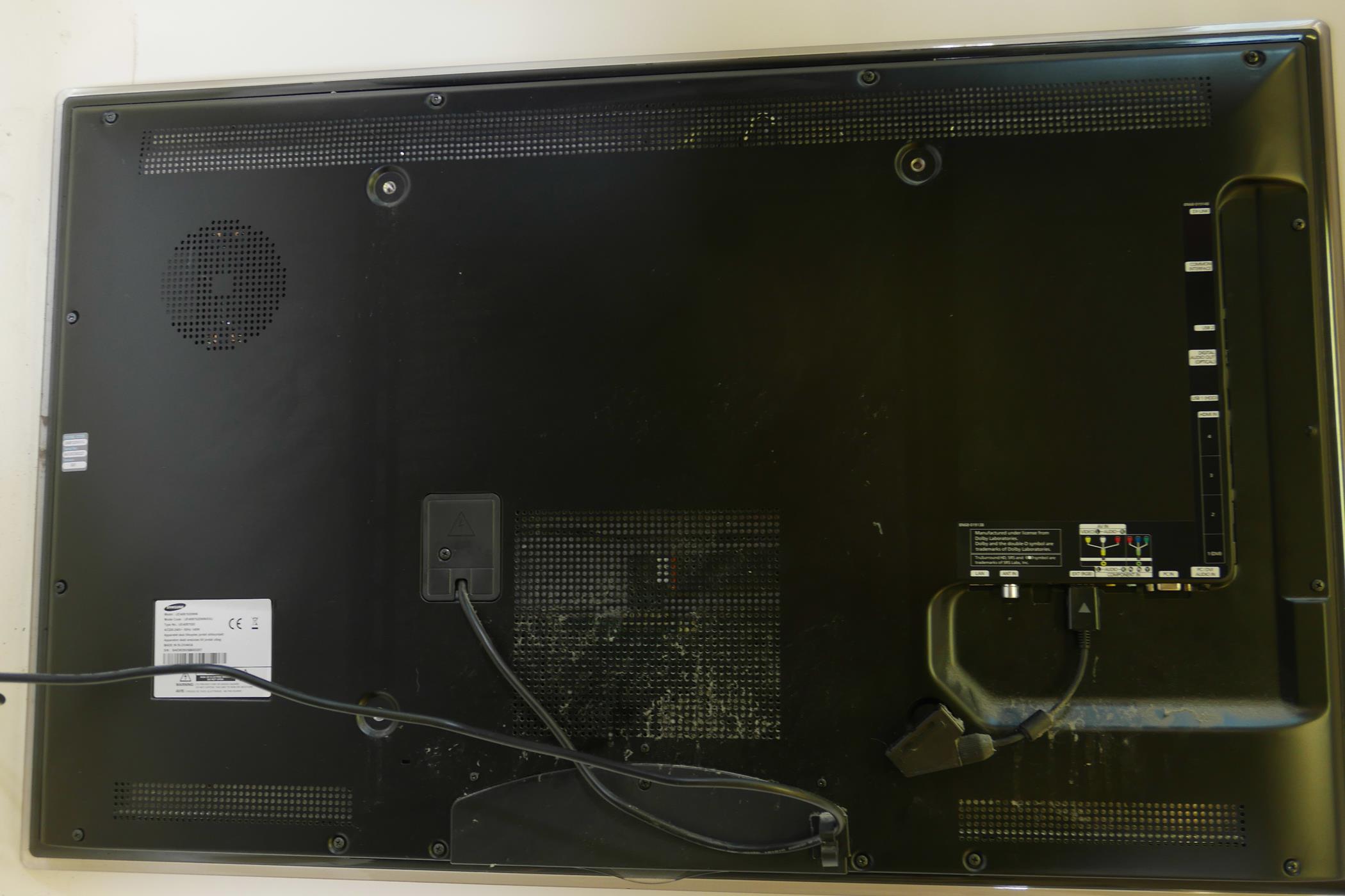 A Samsung 40" television, model UE40B7020WW, lacks stand - Image 4 of 6