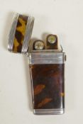 A late C18th/early C19th silver and tortoiseshell bleeder with two tortoiseshell handled tools,