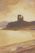 Sir David Young Cameron R.A. (Scottish, 1865-1945), 'Aros Castle', the Isle of Mull, c.1930s,