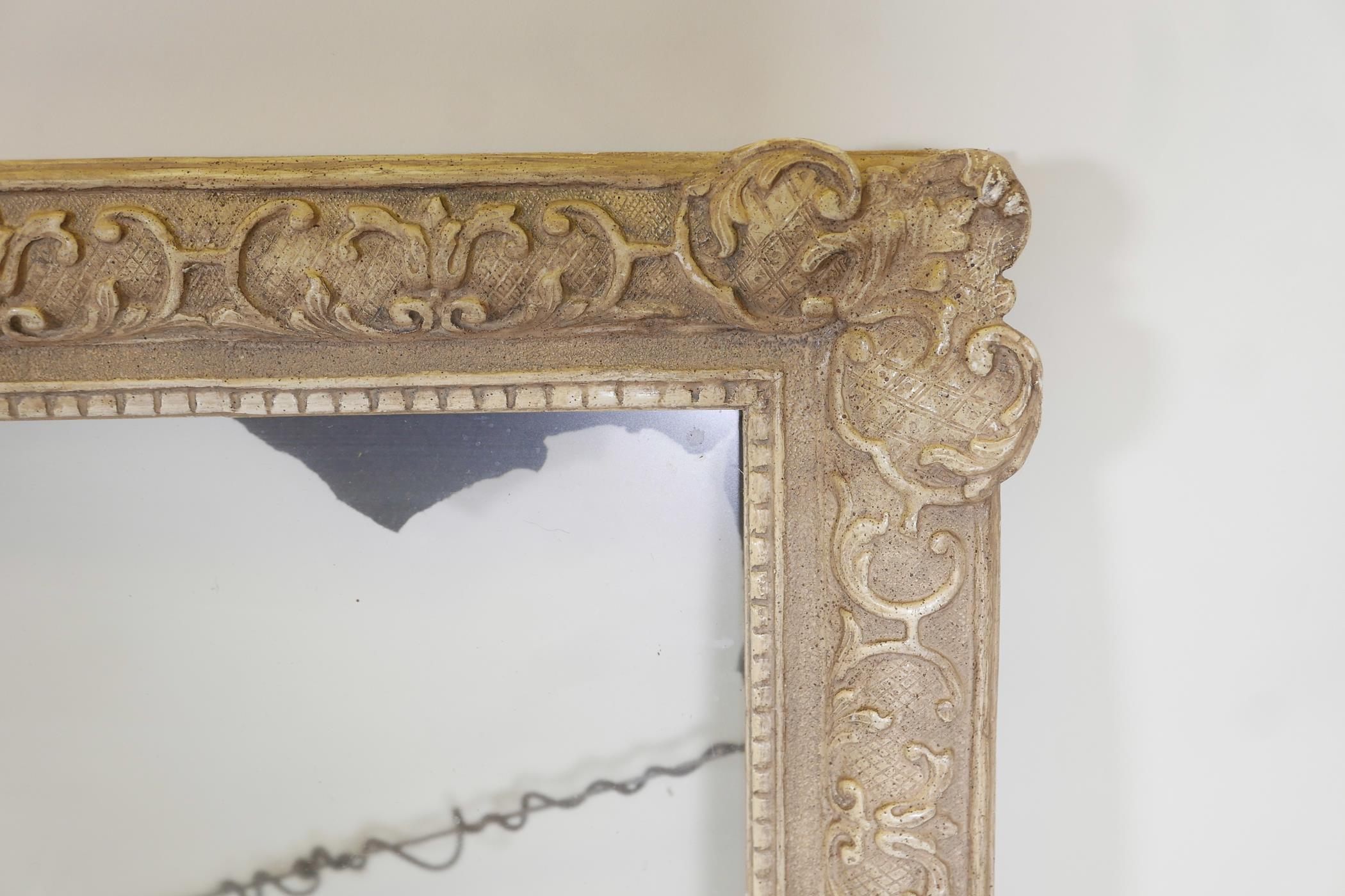A large composition gallery frame with moulded details, rebate 42" x 36" - Image 2 of 3