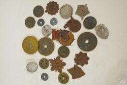 A quantity of miscellaneous replica Chinese coins and medals