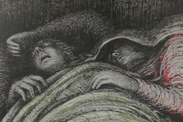 Henry Moore, Pink and Green Sleepers, 1941, collotype print, 15" x 22"