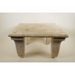 A marble low table/stand, A/F repair, 18" x 18", 10½" high