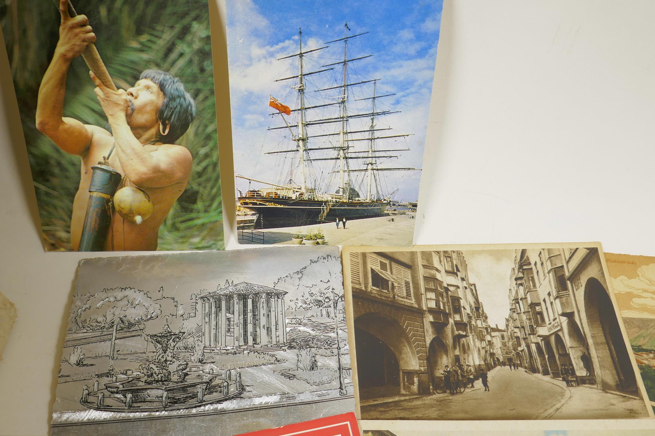 A collection of C20th postcards including social history, topographical, Disney, travel etc, - Image 3 of 6