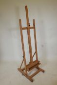 A floor standing Daler Rowney artist's easel, foldable