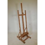 A floor standing Daler Rowney artist's easel, foldable