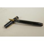 A Swan Mabie Todd fountain pen with a 14ct no.6 nib, 5½" long