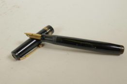 A Swan Mabie Todd fountain pen with a 14ct no.6 nib, 5½" long