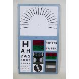 An optician's board for reverse lumination, by Archer-Elliott, 21" x 37"