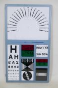 An optician's board for reverse lumination, by Archer-Elliott, 21" x 37"