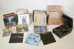 A large collection of pop, rock, musicals, jazz and classical vinyl, including The Beetles - Abbey