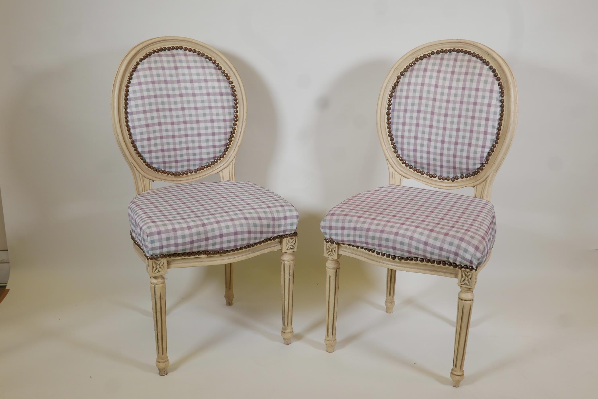 A pair of Louis style side chairs