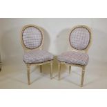 A pair of Louis style side chairs