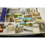 A box of vintage postcards, Europe, UK and USA (approximately 500)