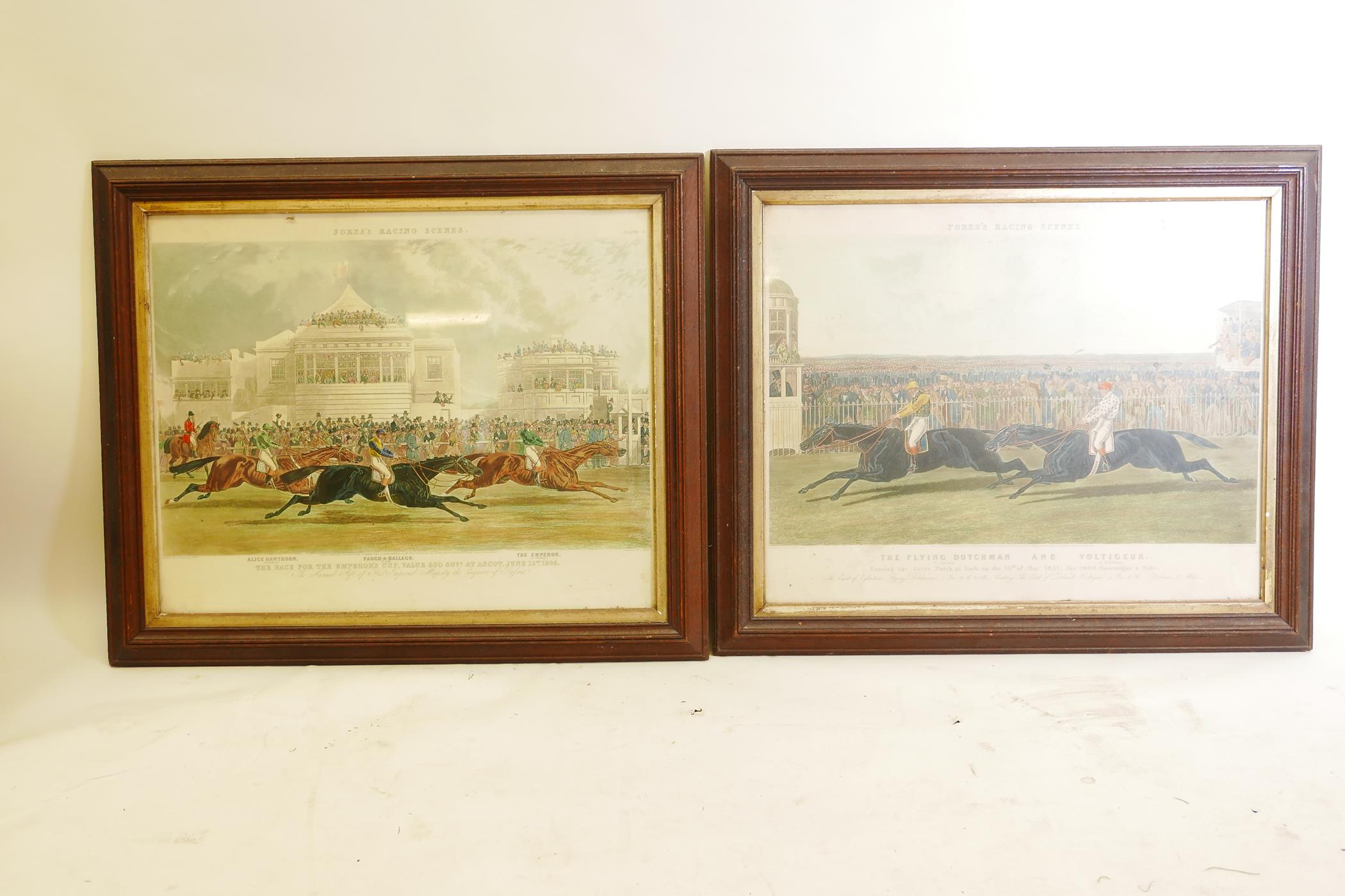 Fore's Racing Scenes, two C19th lithographs after J F Herring Snr, plate 2, The Flying Dutchman - Image 5 of 5