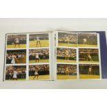 An album of 1970s/80s photographs of professional tennis players, to include a signed photograph