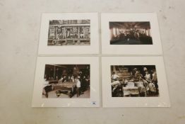 A set of four photographic prints from the original photographs, scenes from American life of the