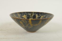 A Chinese Cizhou kiln conical bowl, 6" diameter