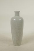 A Chinese crackleware vase, 8½" high