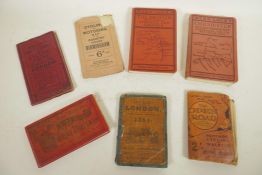 Various mid C19th and early C20th old maps and guidebooks, including 'Cruchley's New Plan of