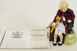 A Royal Doulton limited edition figure 'The Girl Evacuee' no.7823 from the 'Children of the Blitz'