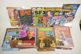 A quantity of 1980s and 1990s science fiction magazines, to include 'Starburst' 'Starlog', 'SFX', '