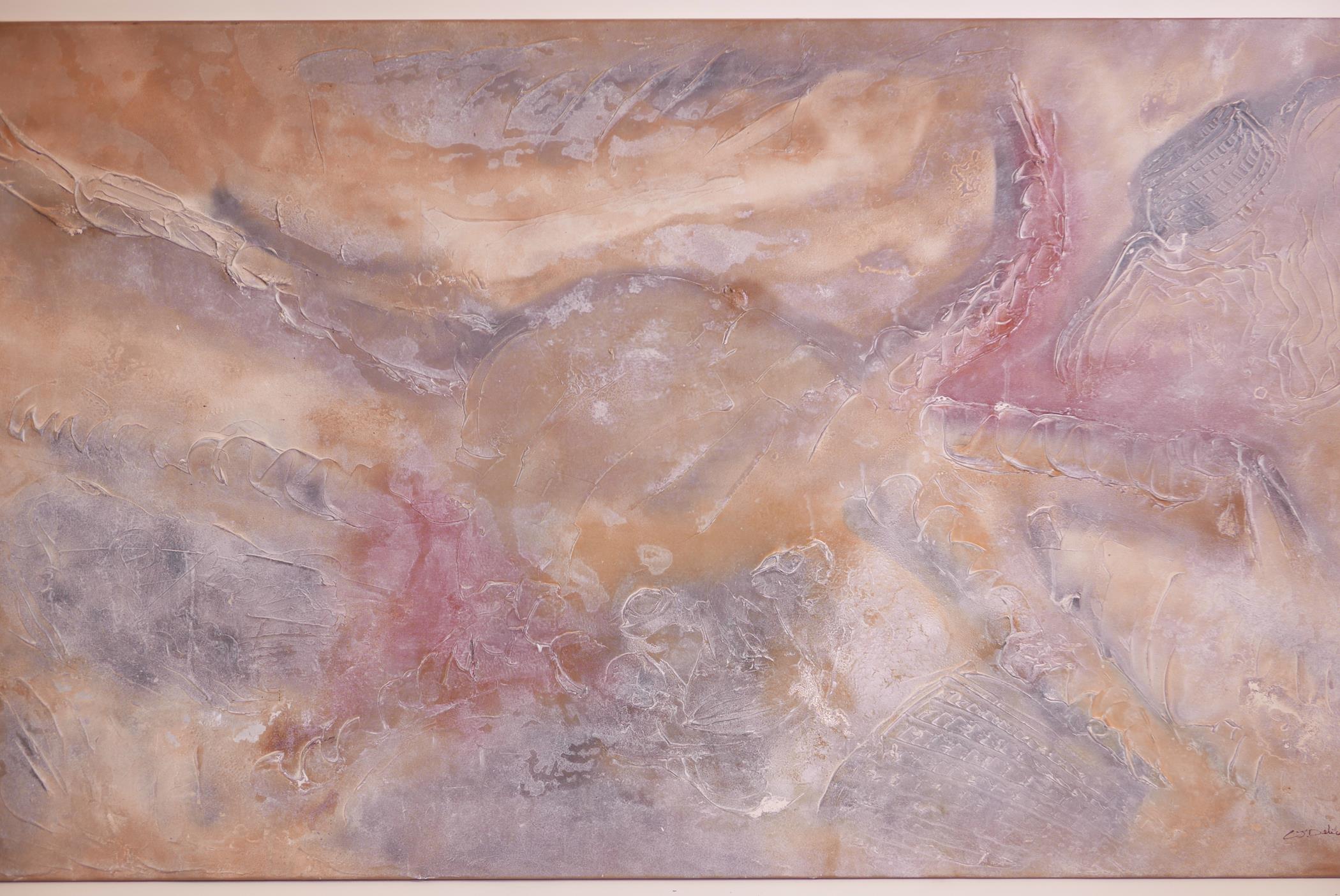 C.J. Delicata, abstract, acrylic on canvas, unframed, 72" x 42"