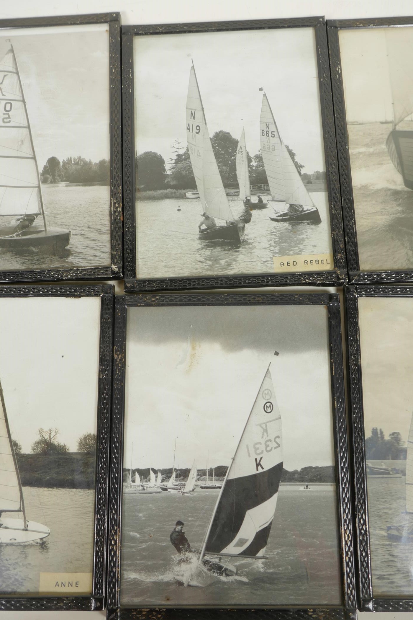 A collection of eight framed photographs of small sailing boats, 6" x 8" - Image 3 of 5