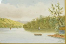 W.J. Gibbs, pair of watercolours, coastal scene and peaceful river inlet, both signed, 10½" x 7"