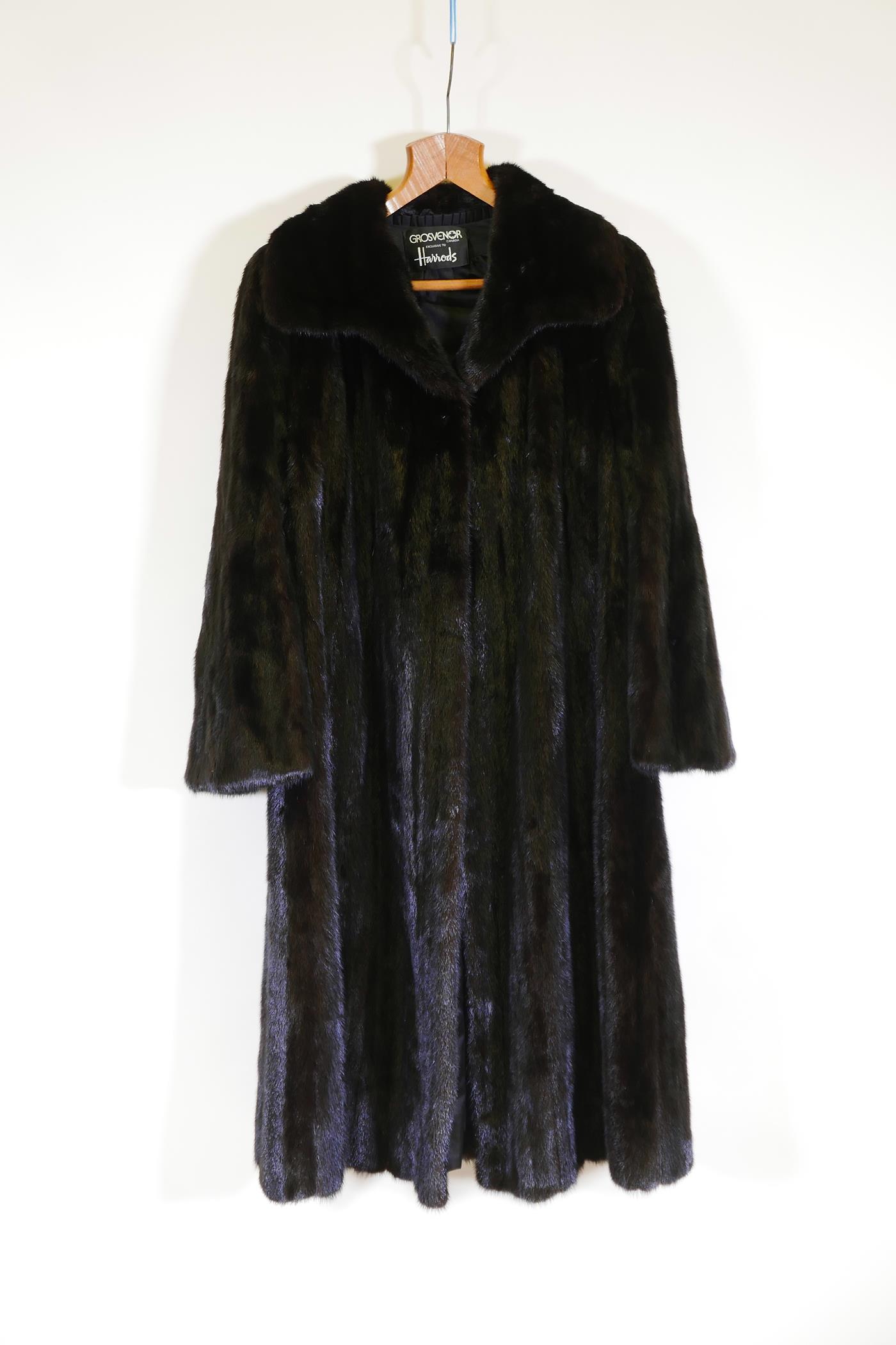 A vintage Harrods ladies' mink fur coat by Grosvenor of Canada, in fine condition, 48" long - Image 2 of 3