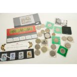 A quantity of British crown coins, mainly Queen Elizabeth II, and three commemorative first day