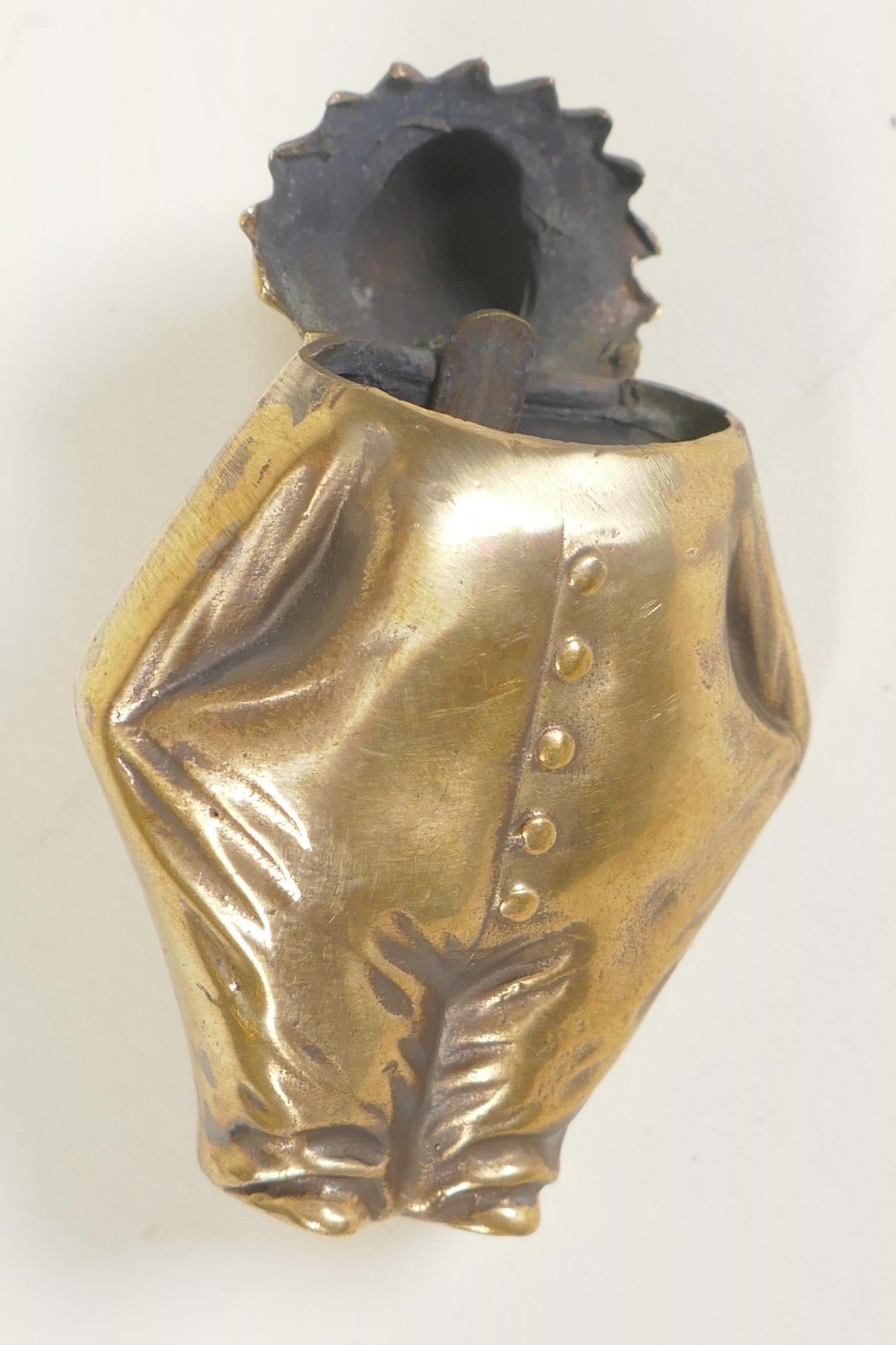 A brass vesta case, 2" long - Image 3 of 3