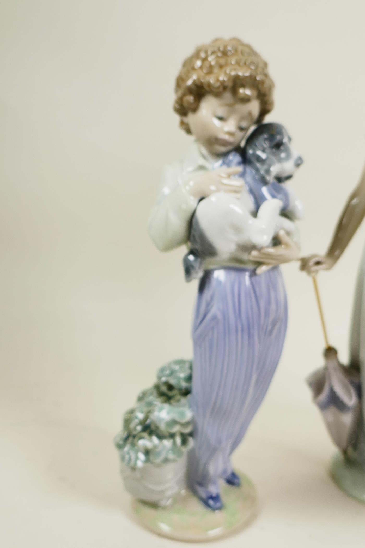 Three boxed Lladro figures, child with teddy bear, 'Best Friend' 07620, child with puppy 7.609 and - Image 2 of 4