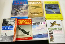 Seven volumes on aircraft specific details, 'The Handley Page Halifax, Halifax, Lancaster, the story