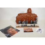 A Star Wars scratch built diorama, together with related lobby cards and promotional photographs