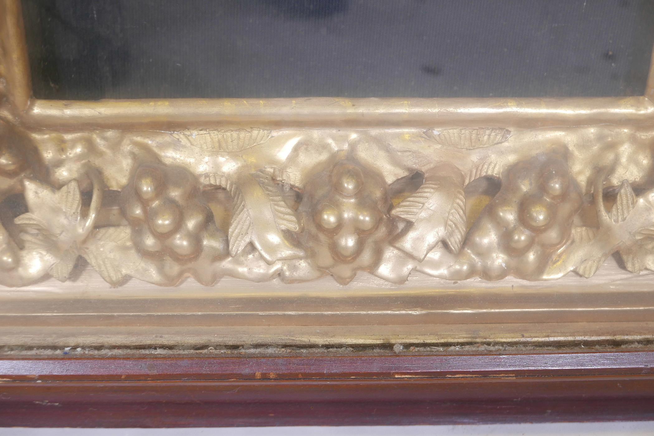 A C19th Russian Baltic State pine and gilt Kiot/icon frame, 26" x 34½", rebate 14¾" x 17¾" - Image 3 of 6