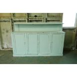 A late C19th/early C20th painted mahogany four door chiffonier, 69" x 15", 45" high