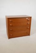 A 1960s/70s teak chest of four drawers by Stag