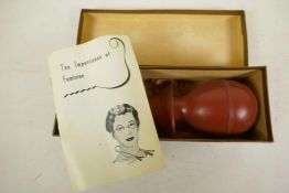 Of medical interest: a late 1940s rubber vaginal douche manufactured by P.B. Cow and Co under the '