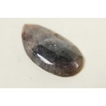 An 11.72ct natural multi-coloured sapphire, fancy pear cut, IDT certified with certificate