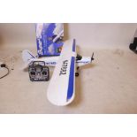 A HobbyZone Super Cub model aircraft complete with a Field Force 6 radio control system