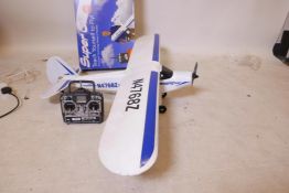 A HobbyZone Super Cub model aircraft complete with a Field Force 6 radio control system