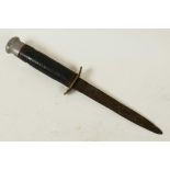 A WWII commando knife by Milbro Kampa, 10" long