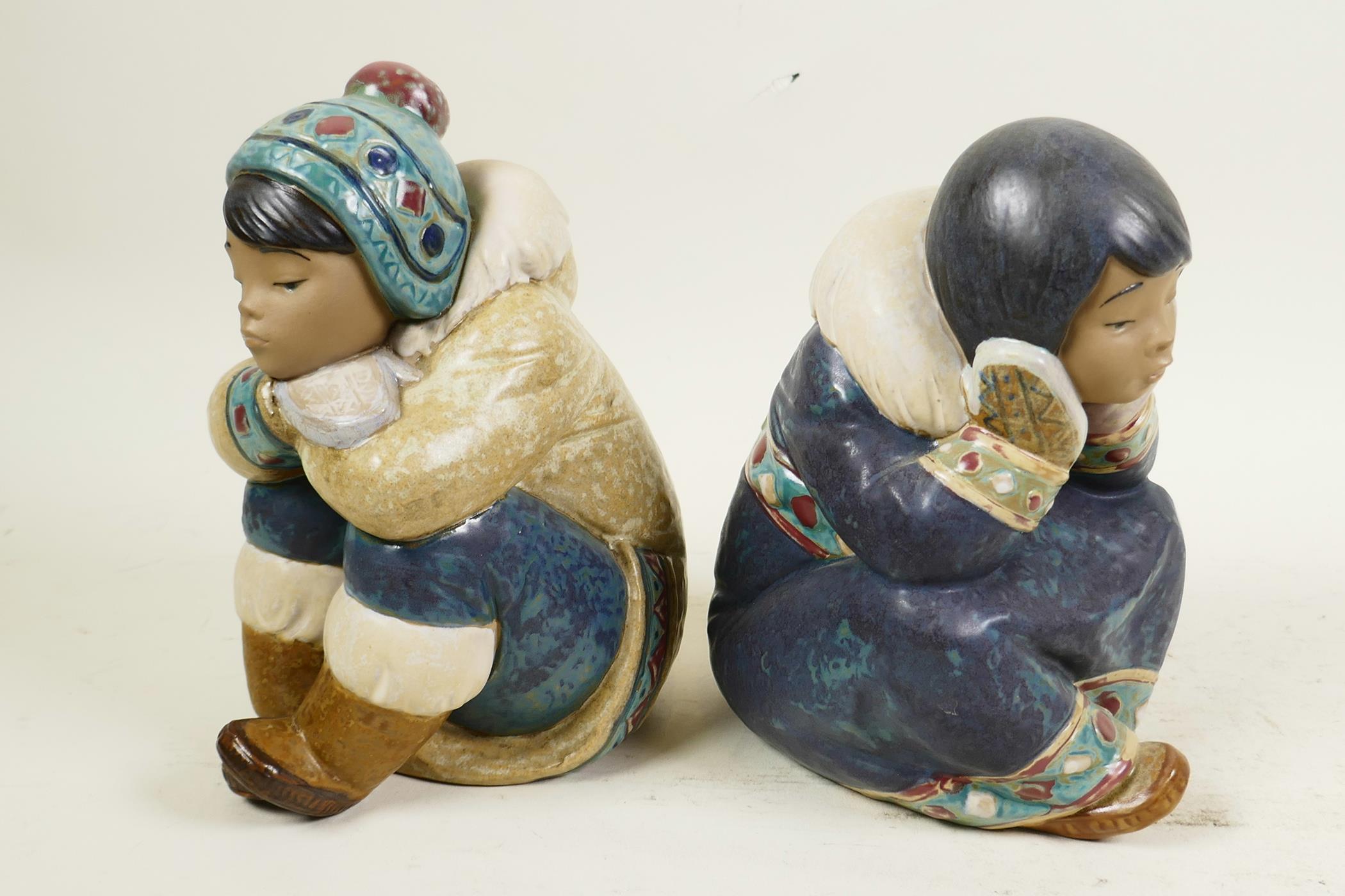 Two boxed Lladro figures of Eskimo children, 12158 and 12159 - Image 3 of 3